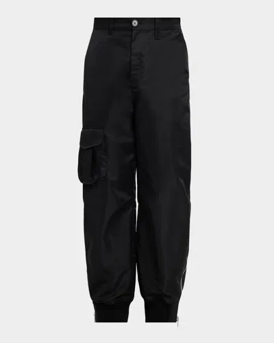 Simone Rocha Men's Ankle Zip Pocket Trousers In Black