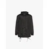 Simone Rocha Mens Black Toggle-hood Branded-button Regular-fit Shell Parka Jacket In Black