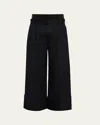 Simone Rocha Black Wide Leg Multi Belt Loop Trousers In Black