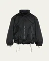 Simone Rocha Mens Black Harrington Drawstring Woven Jacket In Black