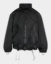 Simone Rocha Mens Black Harrington Drawstring Woven Jacket In Black