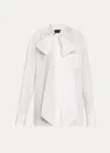 Simone Rocha White Front Bow Easy Shirt In White