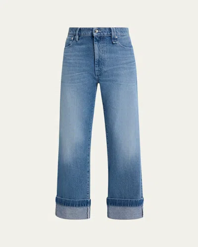 Simone Rocha Men's Embellished Washed Denim Carpenter Jeans In Blue
