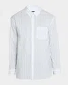 Simone Rocha Men's Multi-stripe Pocket Sport Shirt In Multi
