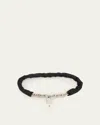 Simone Rocha Men's Nylon Sleeve Chain Padlock Belt In Black