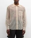 Simone Rocha Man Pink Shirts In Nude/pearl
