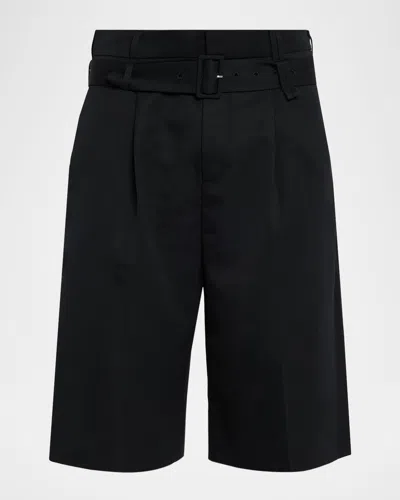 SIMONE ROCHA MEN'S WIDE-LEG MULTI-BELT LOOP SHORTS