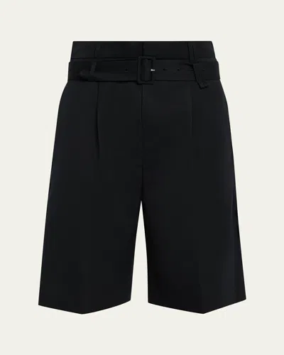 Simone Rocha Men's Wide-leg Multi-belt Loop Shorts In Black