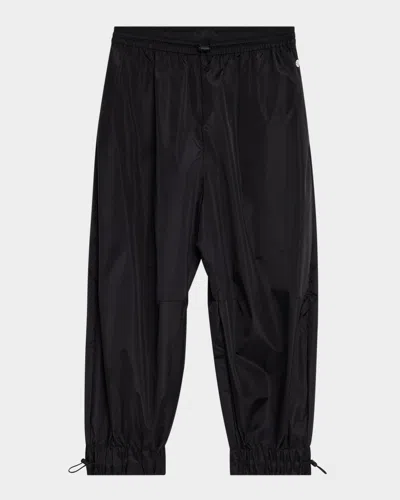 Simone Rocha Men's Wide-leg Track Pants In Black