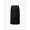 Simone Rocha Pleated Elasticated Waist Skirt In Black