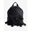 Simone Rocha Mens Black/pearl Bow-front Beaded Straps Nylon Backpack In Black