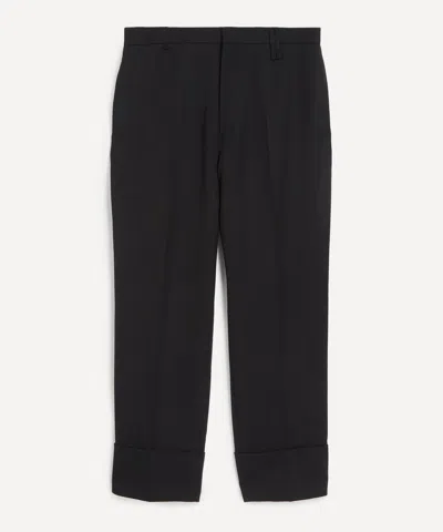 Simone Rocha Mens Cuffed Straight-leg Trousers In Black