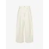 Simone Rocha Mens  Puddle Embellished Wide-leg High-rise Denim Jeans In Ivory/pearl