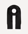 Simone Rocha Mens Long Graphic Logo Scarf In Black