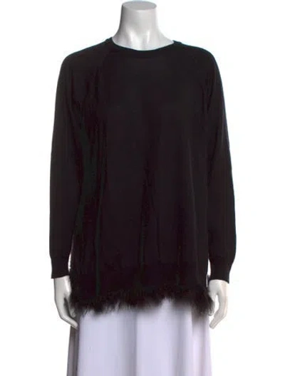 Pre-owned Simone Rocha Merino Wool Crew Neck Sweater In Black