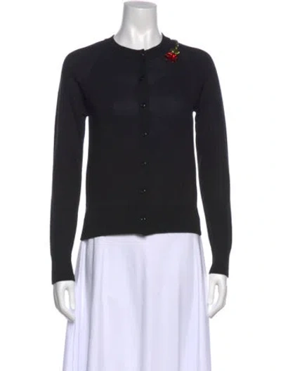 Pre-owned Simone Rocha Merino Wool Crew Neck Sweater In Black