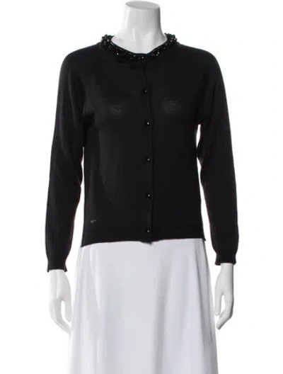 Pre-owned Simone Rocha Merino Wool Crew Neck Sweater In Black