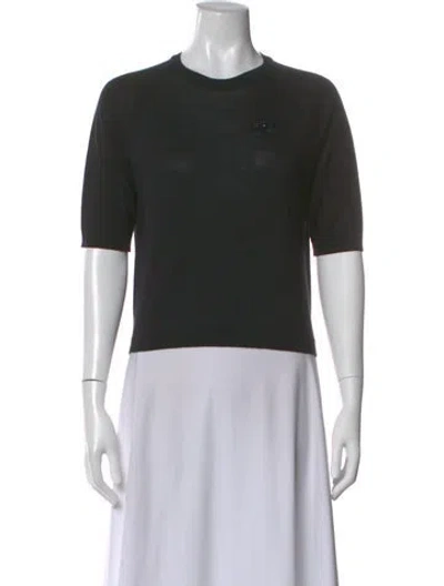 Pre-owned Simone Rocha Merino Wool Crew Neck Sweater In Black