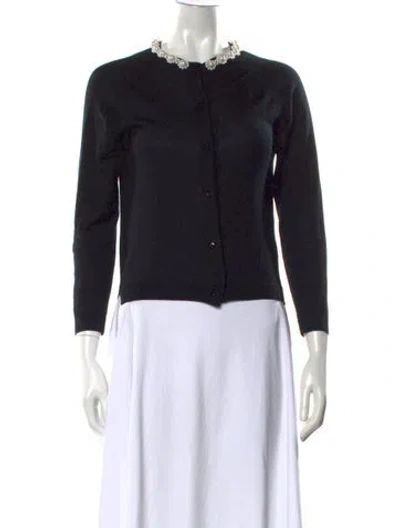 Pre-owned Simone Rocha Merino Wool Crew Neck Sweater In Black