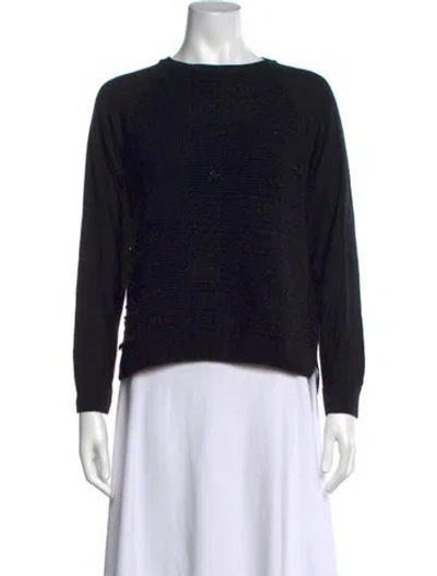 Pre-owned Simone Rocha Merino Wool Crew Neck Sweater In Black
