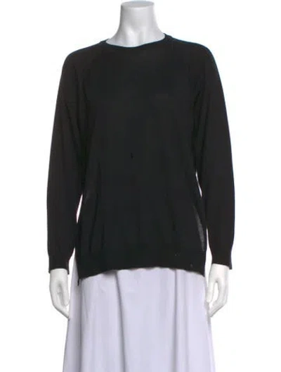 Pre-owned Simone Rocha Merino Wool Crew Neck Sweater In Black