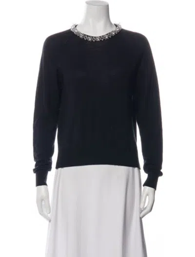 Pre-owned Simone Rocha Merino Wool Crew Neck Sweater In Black