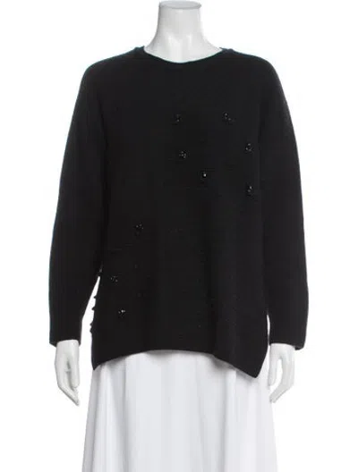 Pre-owned Simone Rocha Merino Wool Crew Neck Sweater In Black