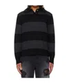 Simone Rocha Merino Wool Knit Polo Shirt In Blue