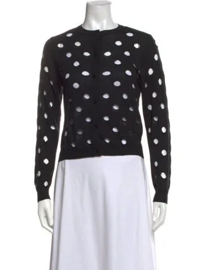 Pre-owned Simone Rocha Merino Wool Patterned Sweater In Black