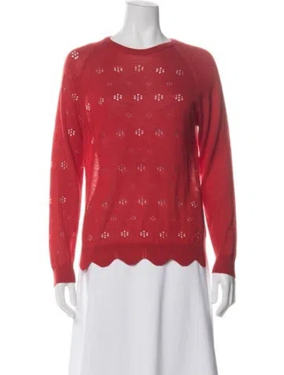 Pre-owned Simone Rocha Merino Wool Patterned Sweater In Red