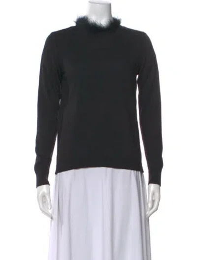 Pre-owned Simone Rocha Merino Wool Turtleneck Sweater In Black