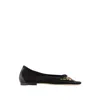 Simone Rocha Floral Decorative Flat Shoes In Black