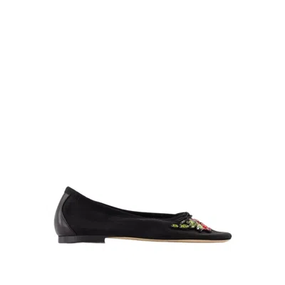 Simone Rocha Floral Decorative Flat Shoes In Multicolor