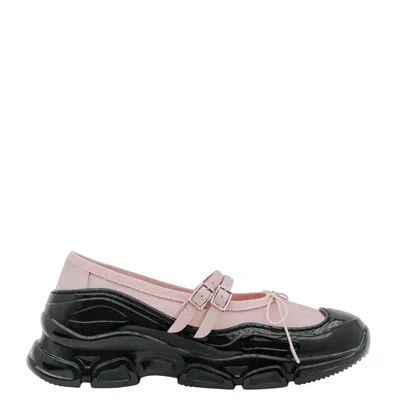 Simone Rocha Mesh Tracker Ballerina In Animal Print