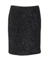 Simone Rocha Metallic Knit Mini Skirt In Black Recycled Wool In Black