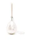 Simone Rocha Micro Egg Bag W/ Pearl Crossbody In White