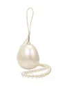 Simone Rocha Micro Pearly Egg Crossbody Bag In Beige