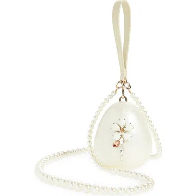 Simone Rocha Micro Egg Clutch With Faux Pearl Strap