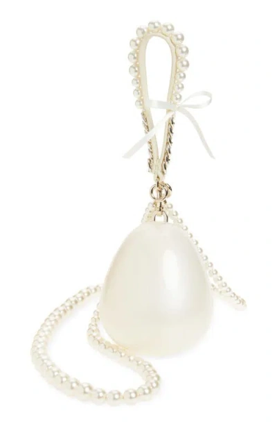 Simone Rocha Micro Egg Clutch With Imitation Pearl Strap