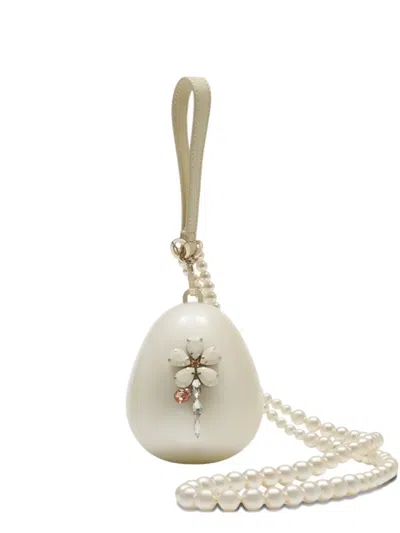 Simone Rocha Micro Egg Cross Body Bag In White