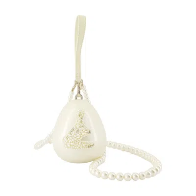 Simone Rocha Micro Egg Crossbody In Neutral