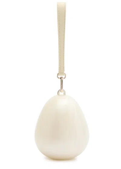 Simone Rocha Micro Egg Faux-pearl Embellished Cross-body Bag In White