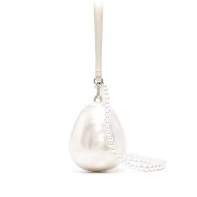 Simone Rocha Micro Egg Perspex Shoulder Bag In White