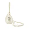 Simone Rocha Micro Pearly Egg Crossbody Bag In White