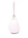 Simone Rocha Micro Pearl Egg Cross Body Bag In Pink