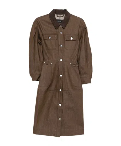 Simone Rocha Midi Dress In Brown