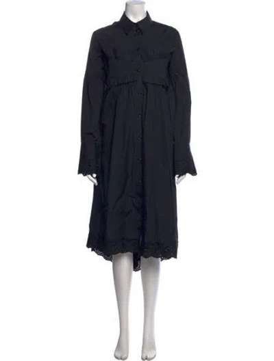 Pre-owned Simone Rocha Midi Length Dress In Black
