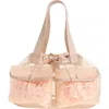Simone Rocha Mini Carnation Drawstring Bag In Beige