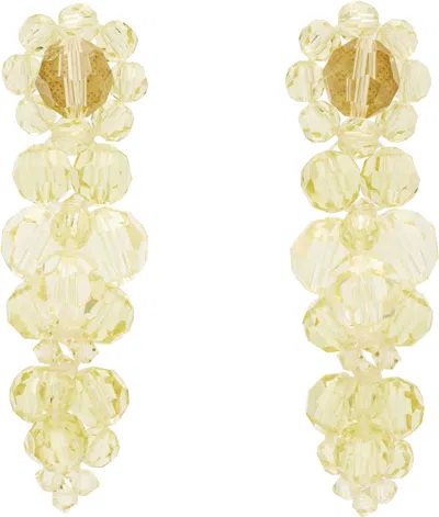 Simone Rocha Mini Cluster Earrings In Yellow