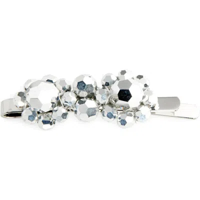 Simone Rocha Mini Crystal Flower Hair Clip In Mirror